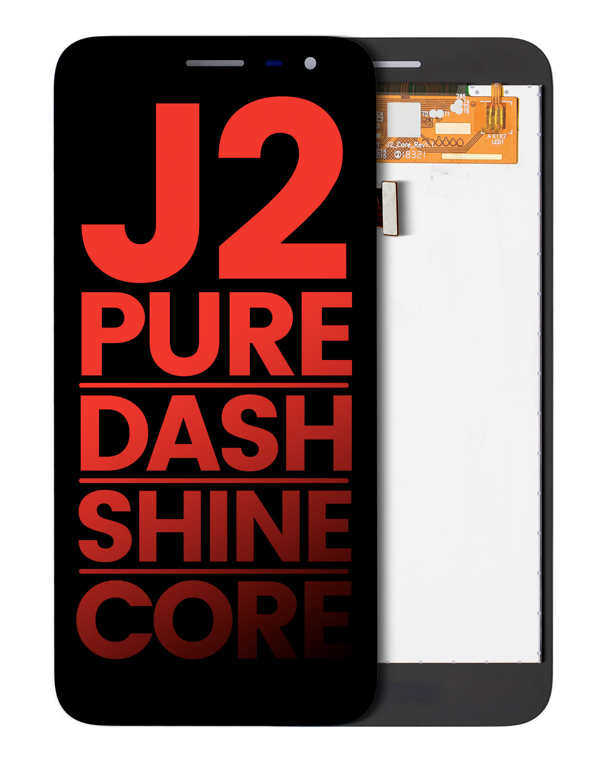 LCD Display ohne Rahmen für Samsung Galaxy J2 Pure / Dash / Shine / Core (J260 / 2018) (Aftermarket Plus: Incell)