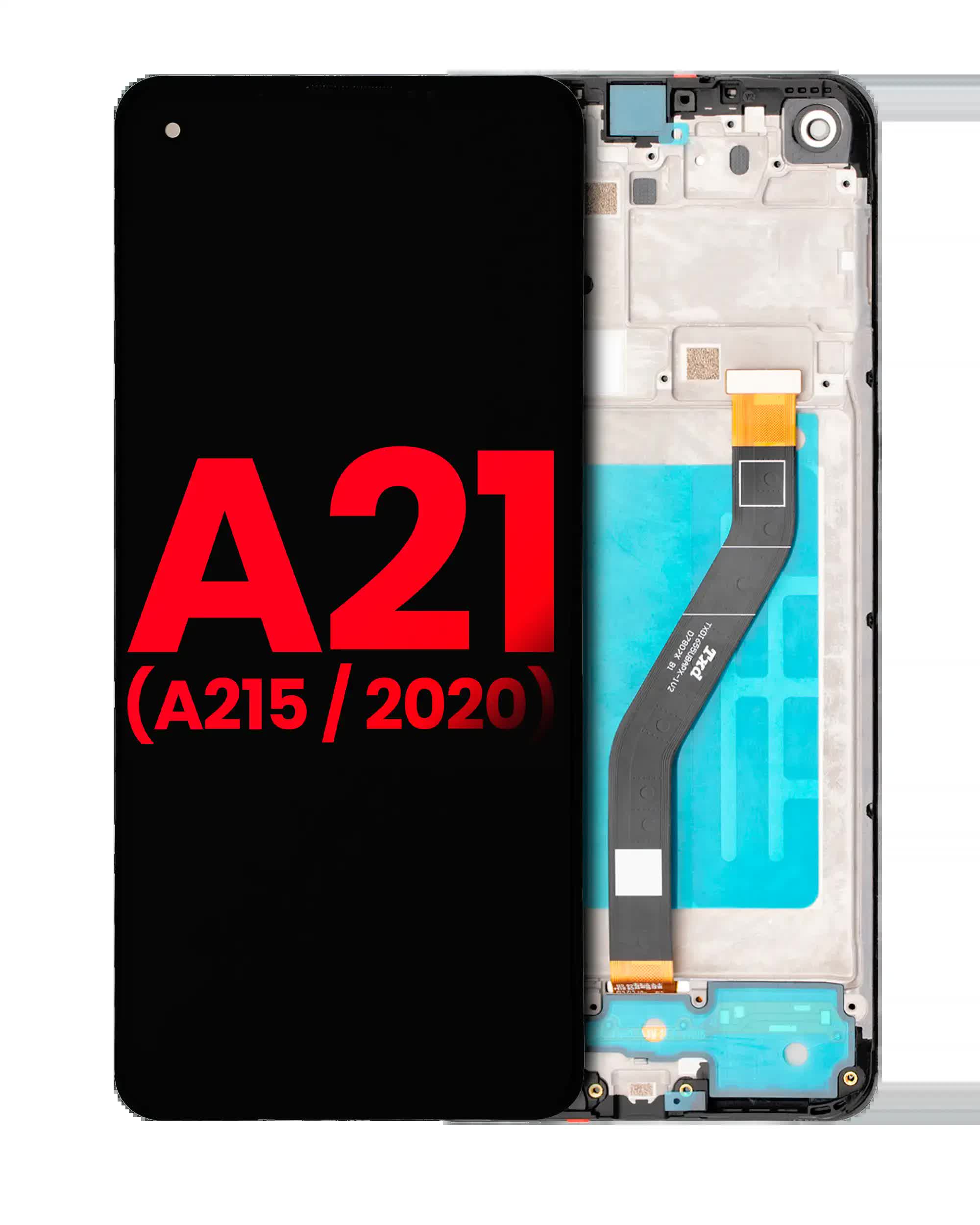 LCD Display mit Rahmen für Samsung Galaxy A21 (A215 / 2020) (Aftermarket Plus)