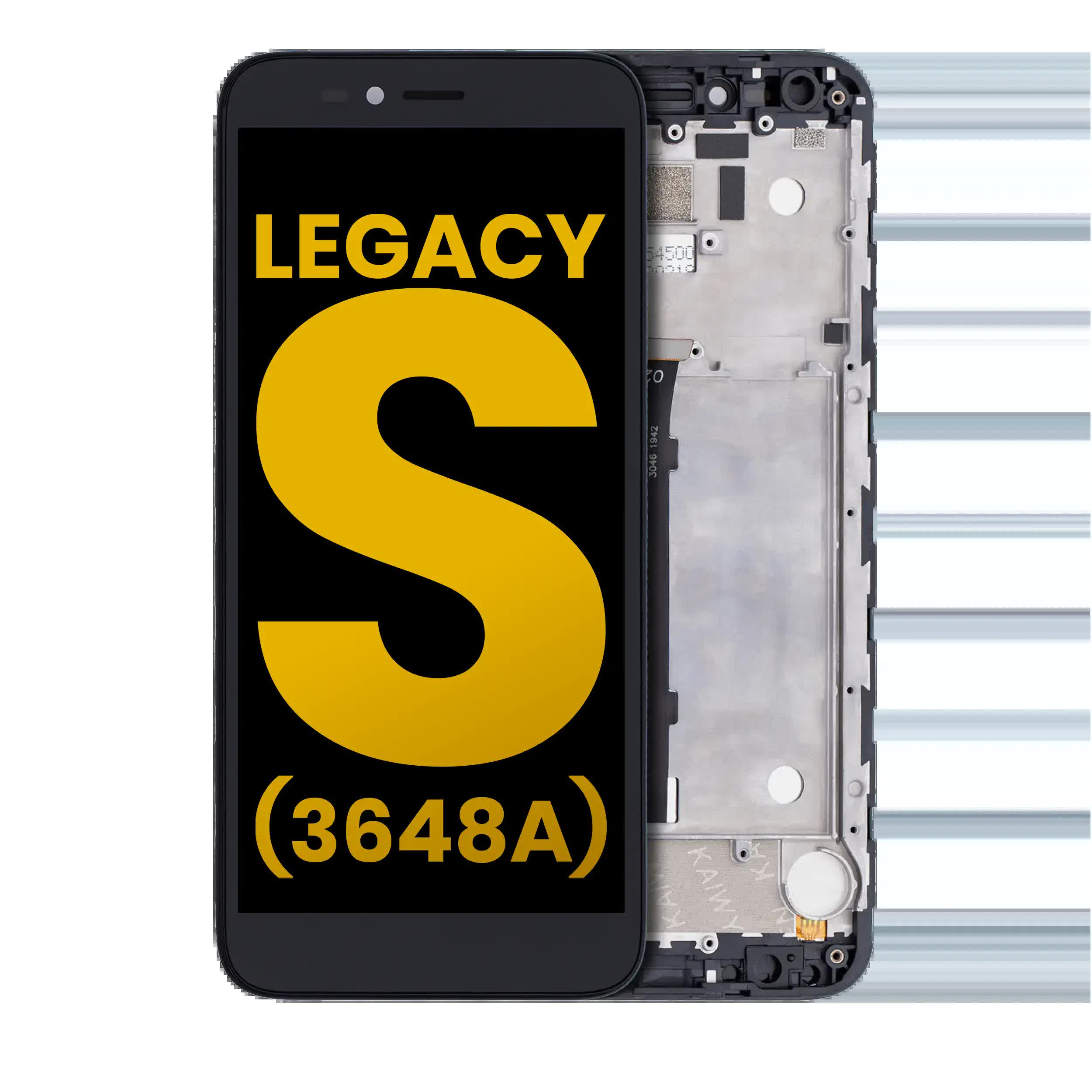 LCD Display mit Rahmen für Coolpad Legacy S (3648A) (professionell aufgearbeitet) (Black (Schwarz))