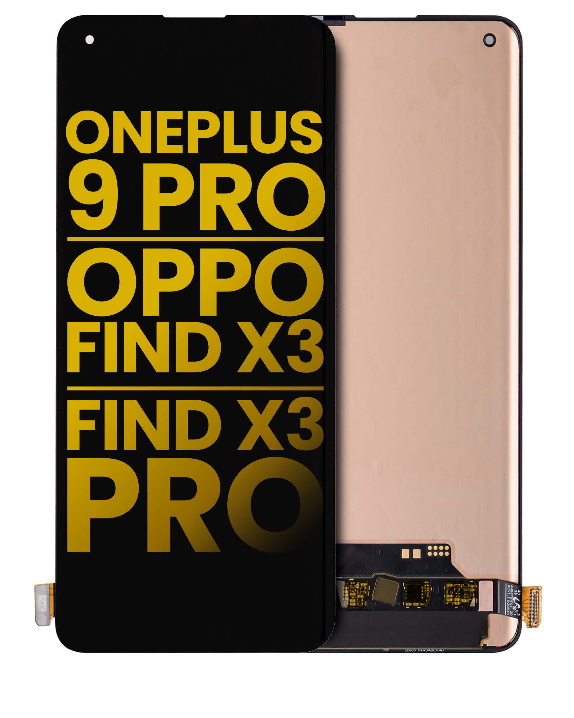 OLED Display ohne Rahmen für OnePlus 9 Pro / OPPO Find X3 / OPPO Find X3 Pro (professionell aufgearbeitet)
