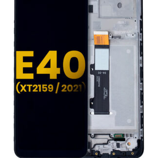 LCD Display mit Rahmen für Motorola Moto E40 (XT2159 / 2021) (professionell aufgearbeitet)
