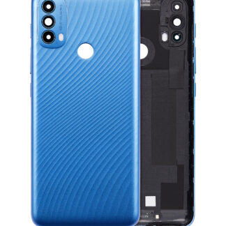 Rückdeckelglas für Motorola Moto E30 (XT2158-6 / 2021) (Digital Blue)