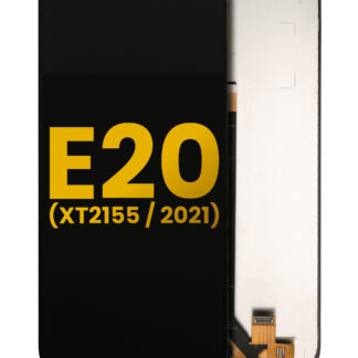 LCD Display ohne Rahmen für Motorola Moto E20 (XT2155 / 2021) (professionell aufgearbeitet) (Black (Schwarz))