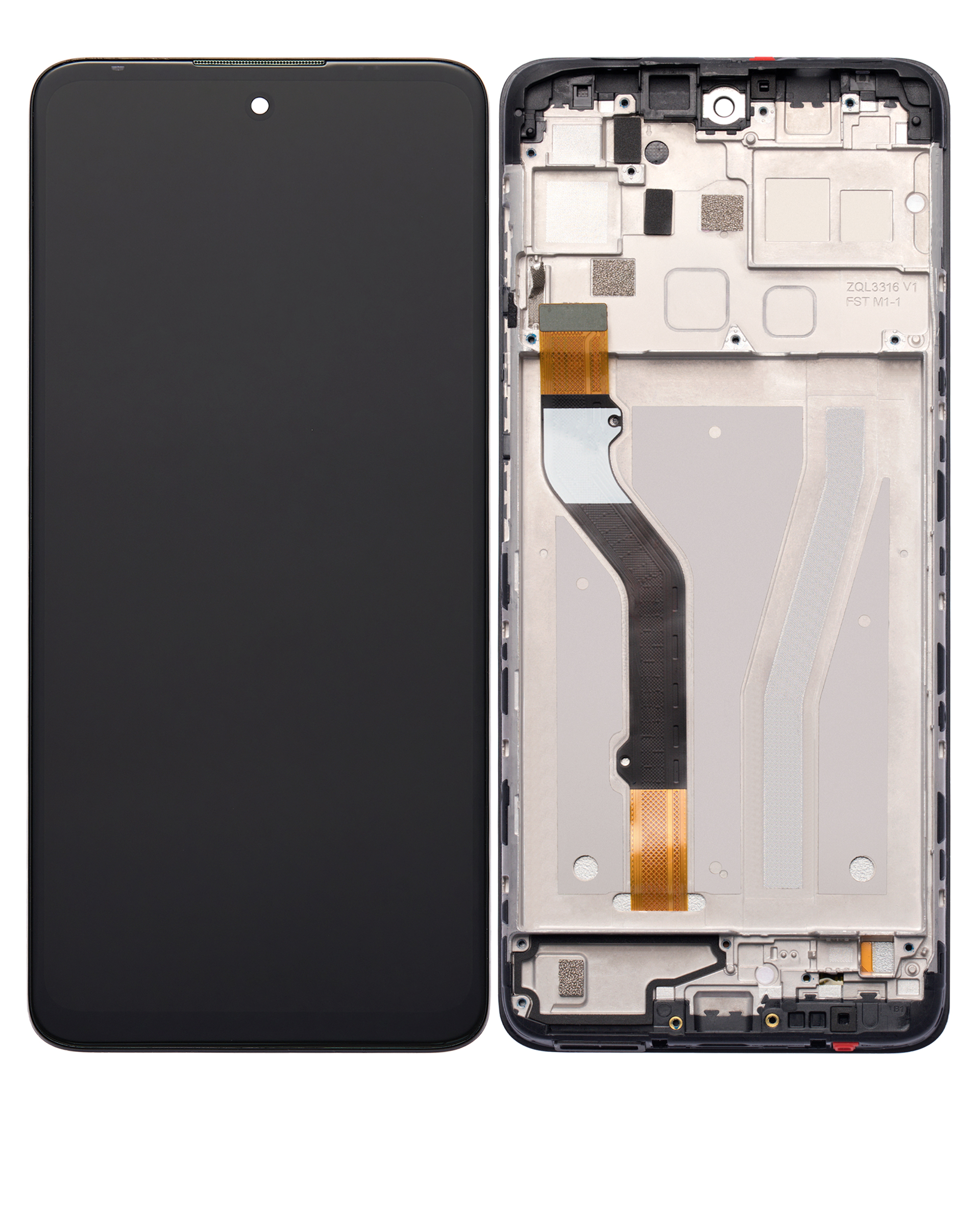LCD Display mit Rahmen für Motorola Moto G60 (XT2135 / 2021) (professionell aufgearbeitet) (Black (Schwarz)) – Bild 2