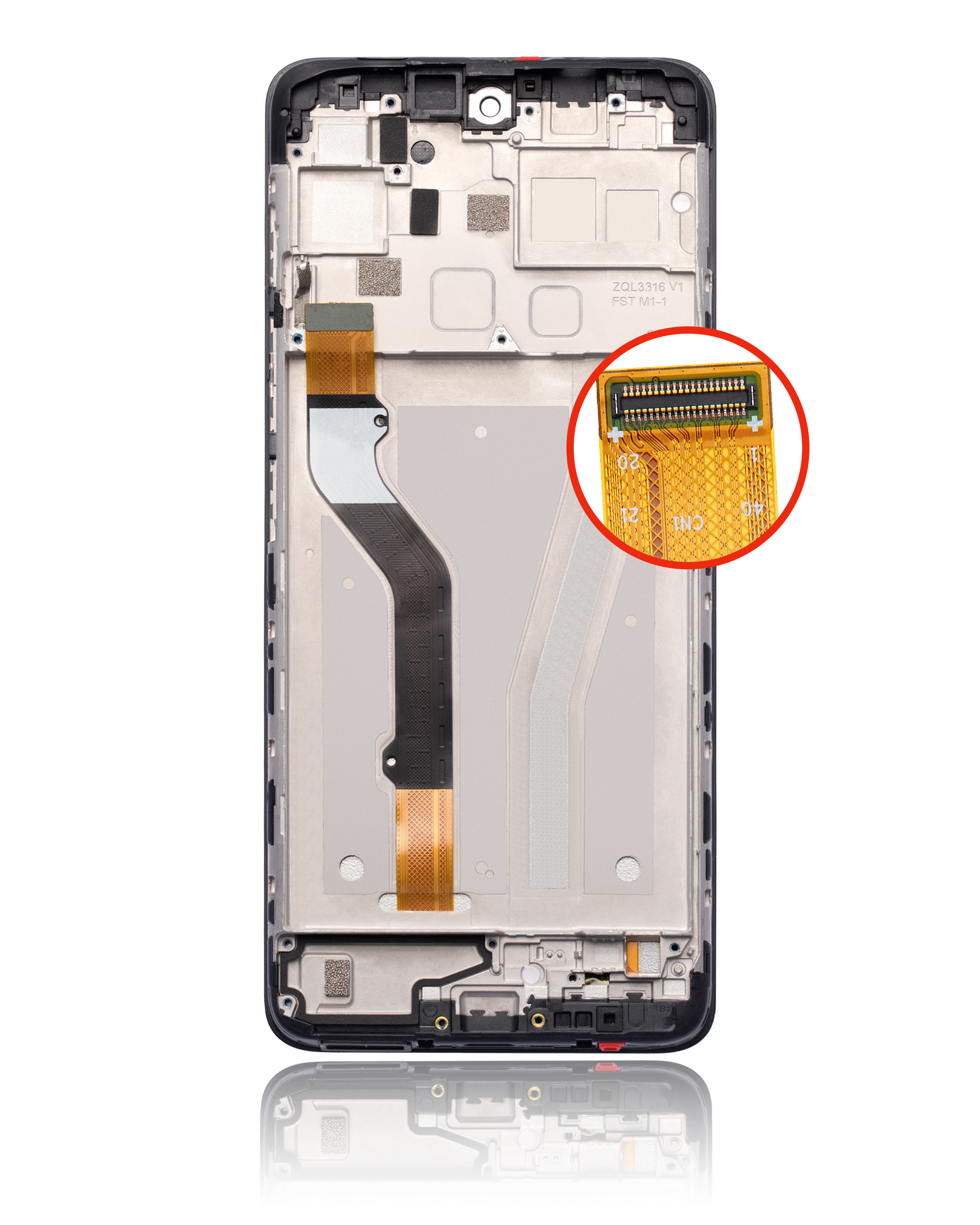 LCD Display mit Rahmen für Motorola Moto G60 (XT2135 / 2021) (professionell aufgearbeitet) (Black (Schwarz)) – Bild 3