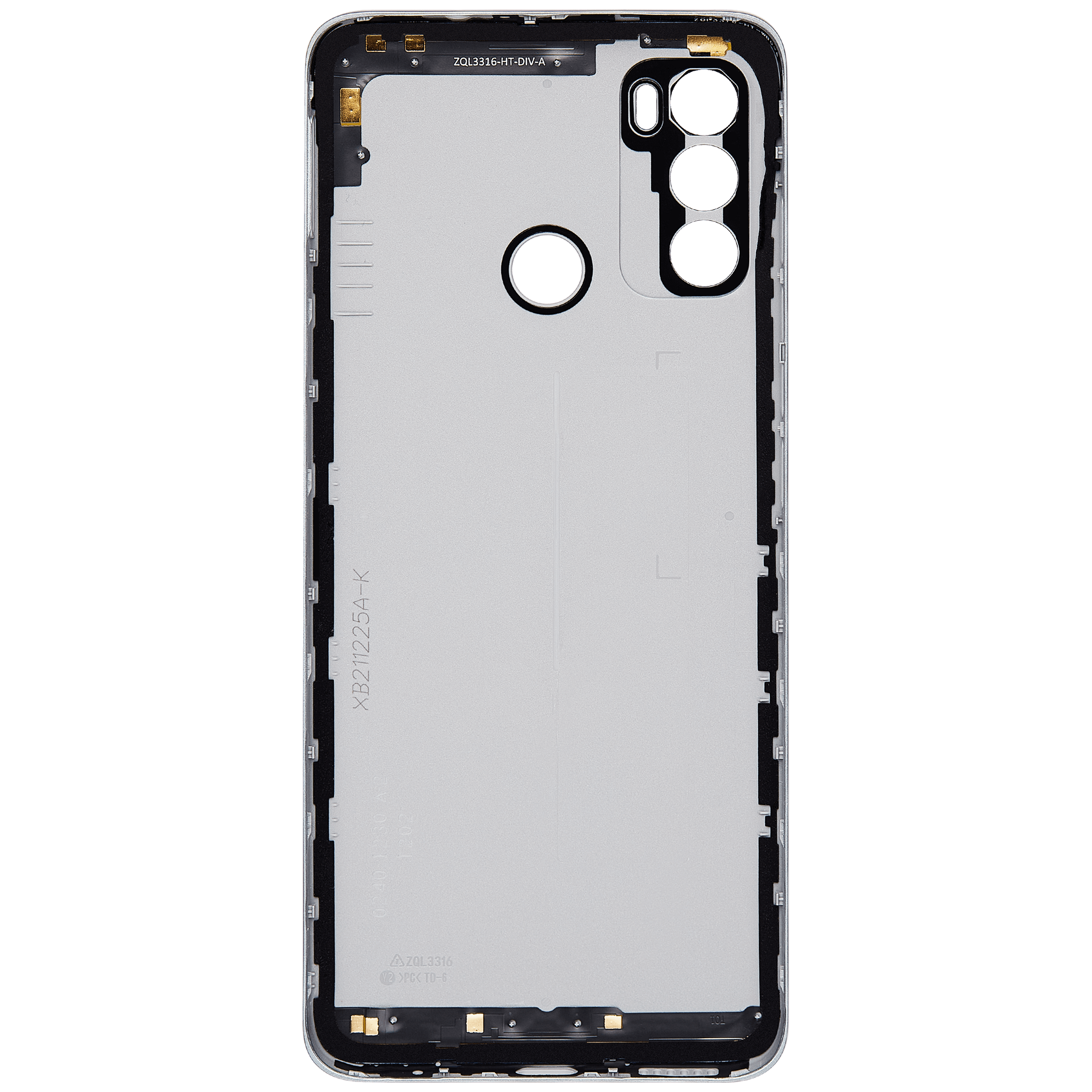 Rückdeckelglas für Motorola Moto G60 (XT2135 / 2021) (Silver (Silber)) – Bild 4