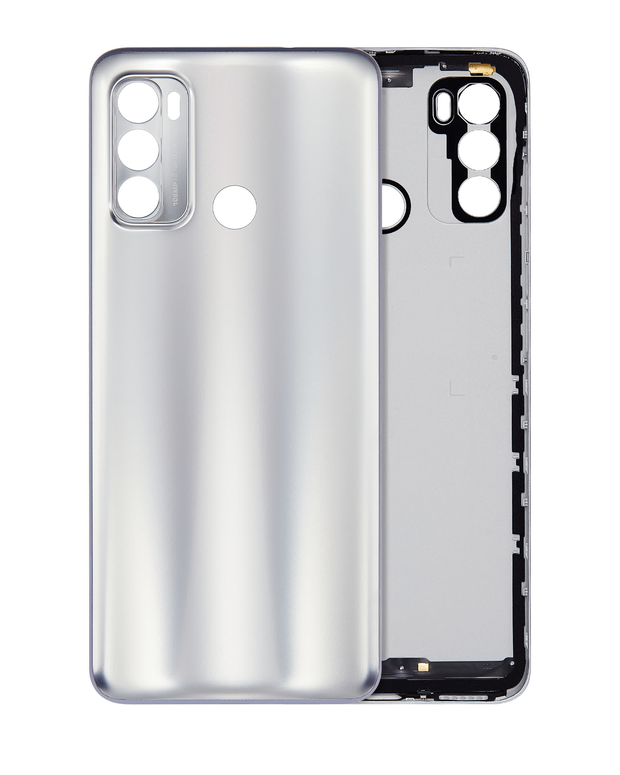 Rückdeckelglas für Motorola Moto G60 (XT2135 / 2021) (Silver (Silber))