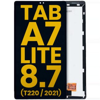 LCD Display ohne Rahmen für Samsung Galaxy Tab A7 Lite 8.7" (2021) (T220) (WiFi Version) (professionell aufgearbeitet) (Black (Schwarz))