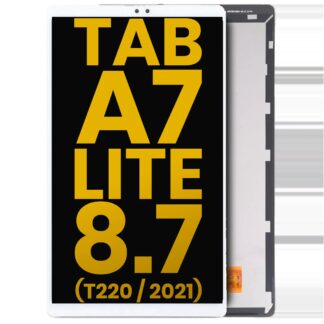 LCD Display ohne Rahmen für Samsung Galaxy Tab A7 Lite 8.7" (2021) (T220) (WiFi Version) (professionell aufgearbeitet) (White (Weiß))