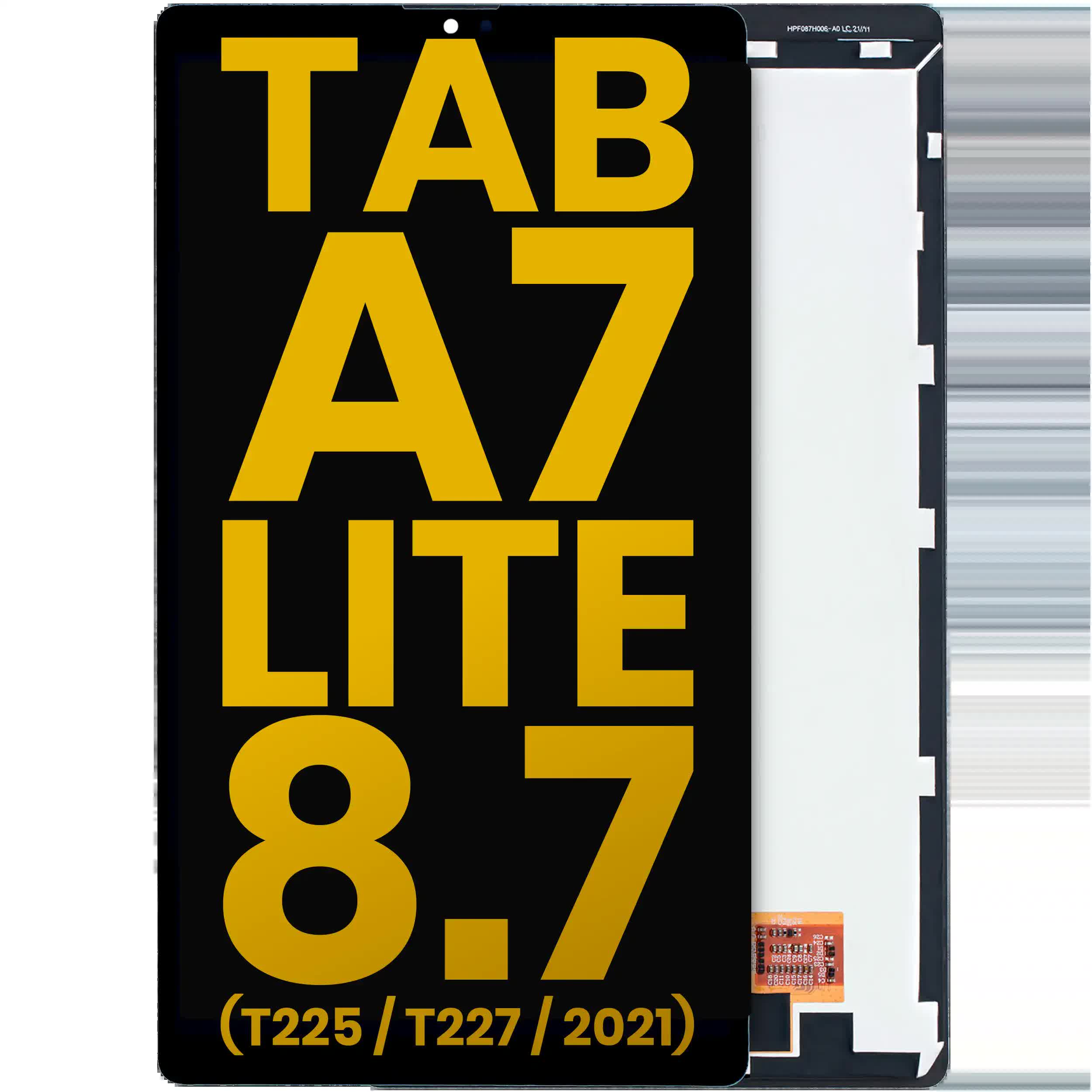LCD Display ohne Rahmen für Samsung Galaxy Tab A7 Lite 8.7" (2021) (T225 / T227) (Cellular Version) (professionell aufgearbeitet) (Black (Schwarz))