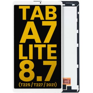 LCD Display ohne Rahmen für Samsung Galaxy Tab A7 Lite 8.7" (2021) (T225 / T227) (Cellular Version) (professionell aufgearbeitet) (White (Weiß))
