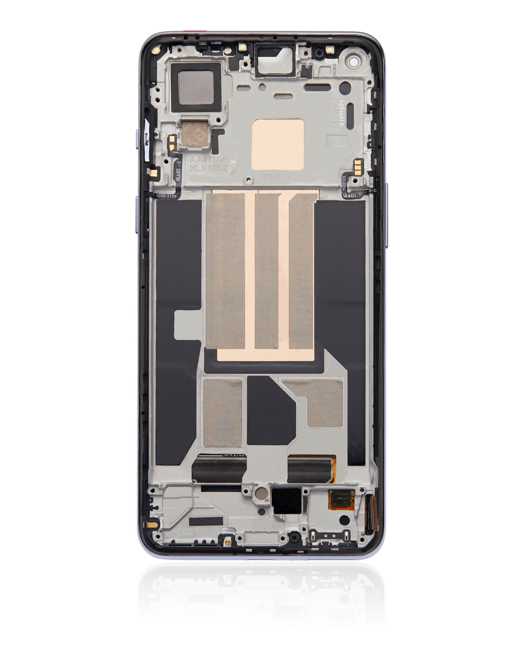 OLED Display mit Rahmen für OnePlus Nord 2 5G (professionell aufgearbeitet) (Gray Sierra) – Bild 3