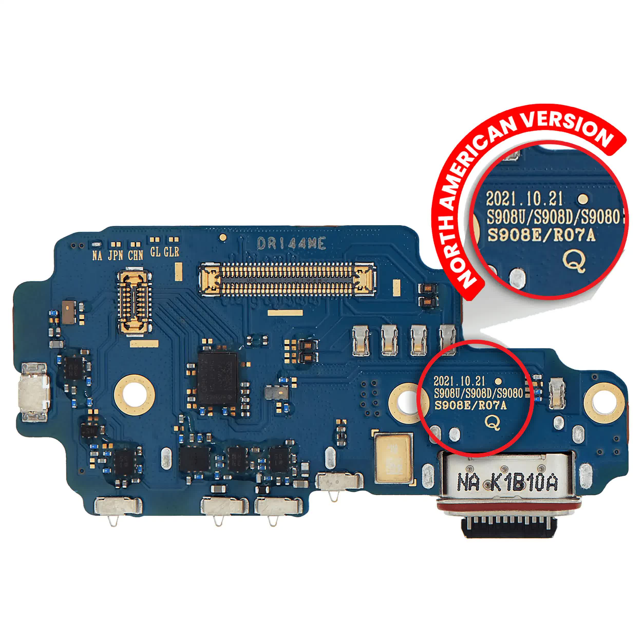 Ladebuchse mit SIM-Kartenleser für Samsung Galaxy S22 Ultra 5G (US-Version) (Premium)