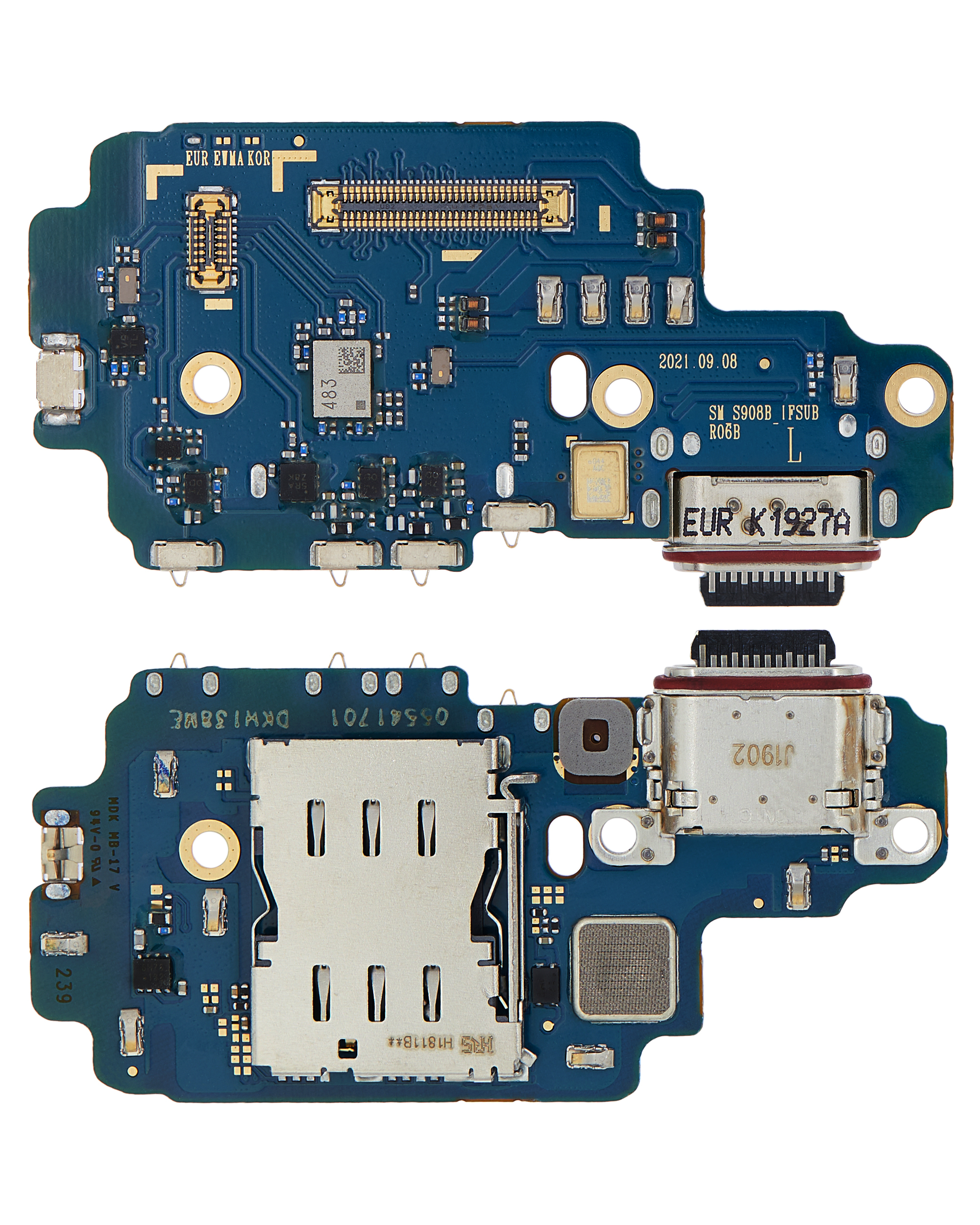 Ladebuchse mit SIM-Kartenleser für Samsung Galaxy S22 Ultra 5G (S908B/N) (International Version) (Premium) – Bild 2
