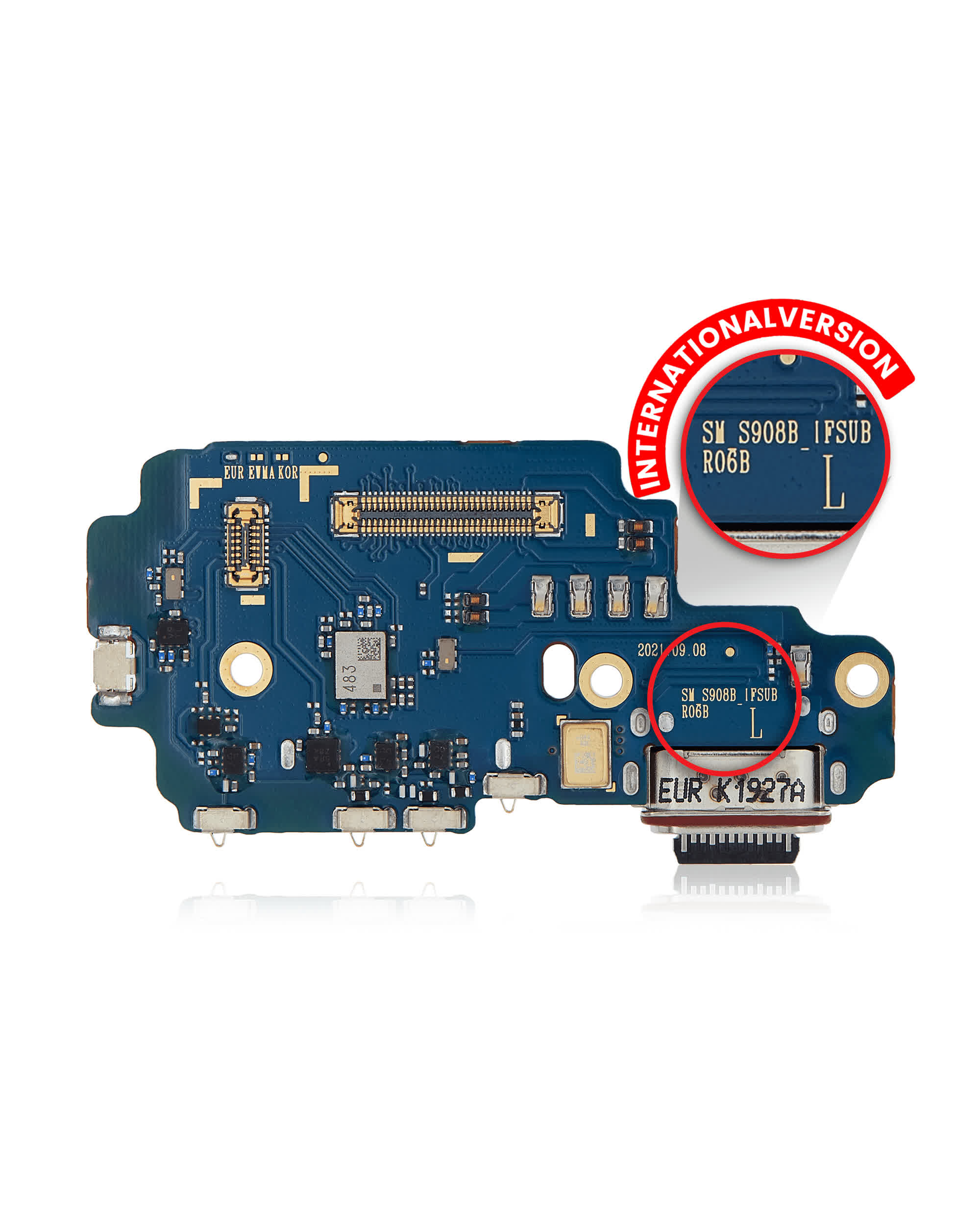 Ladebuchse mit SIM-Kartenleser für Samsung Galaxy S22 Ultra 5G (S908B/N) (International Version) (Premium)