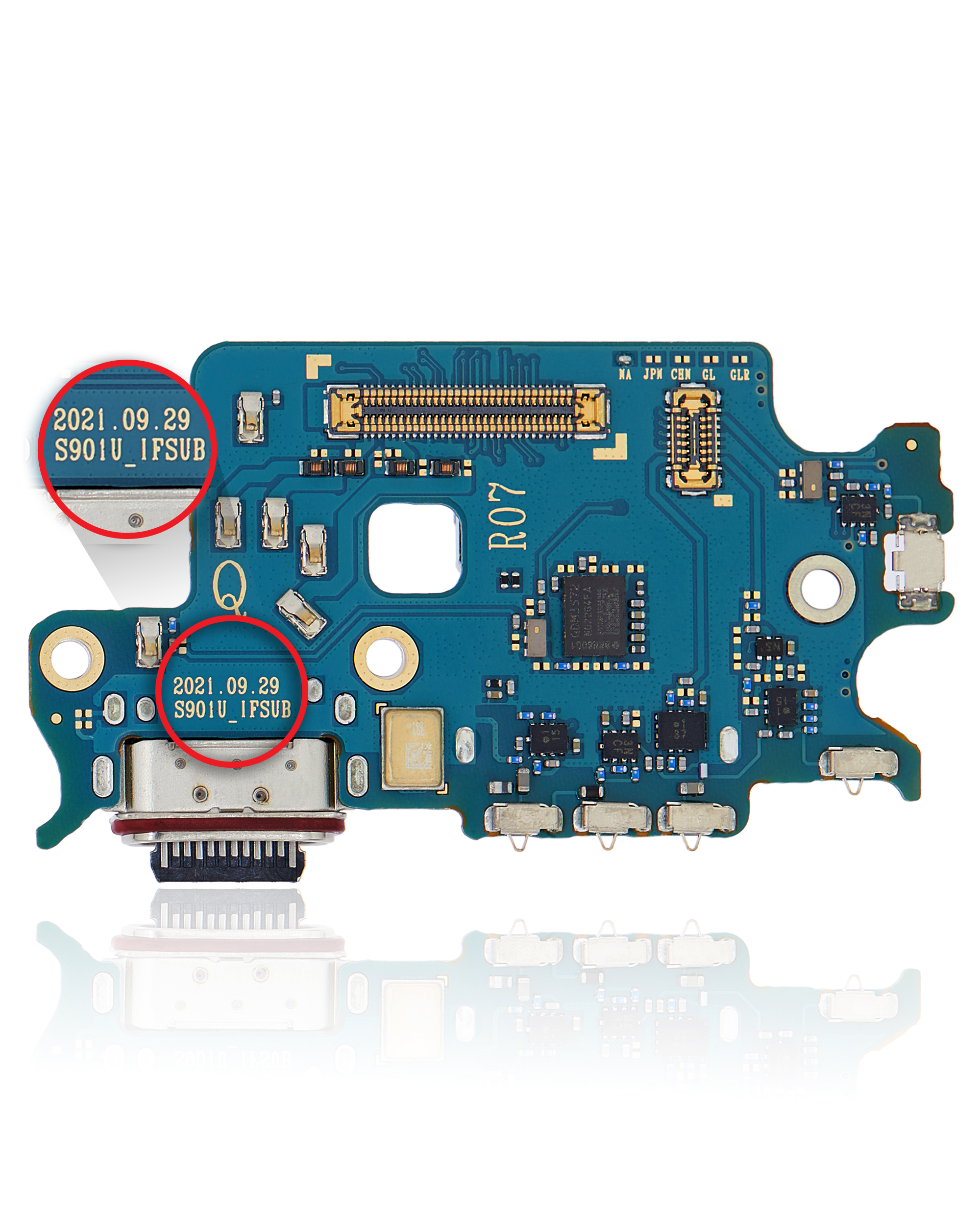 Ladebuchse mit SIM-Kartenleser für Samsung Galaxy S22 5G (S901U) (US-Version) (Premium) – Bild 2