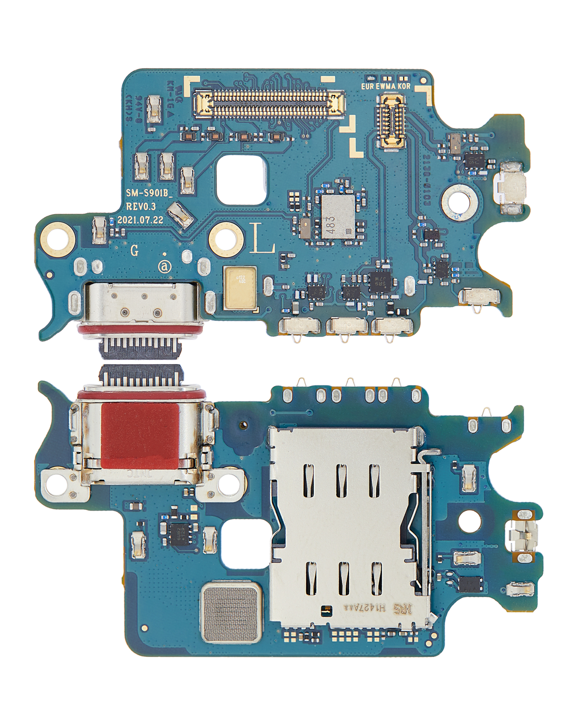Ladebuchse mit SIM-Kartenleser für Samsung Galaxy S22 5G (S901B) (International Version) (Premium) – Bild 2