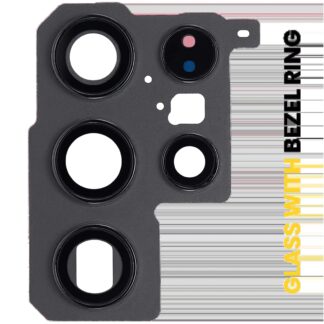 Rückkamera-Glas mit Blendenring für Samsung Galaxy S22 Ultra (Phantom Black)