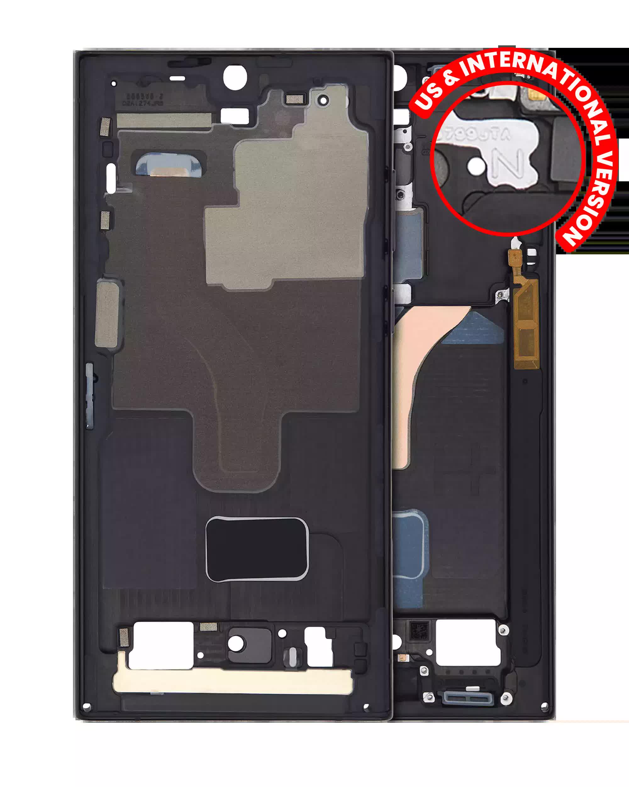Mittelrahmen für Samsung Galaxy S22 Ultra 5G (US & International Version) (Phantom Black)