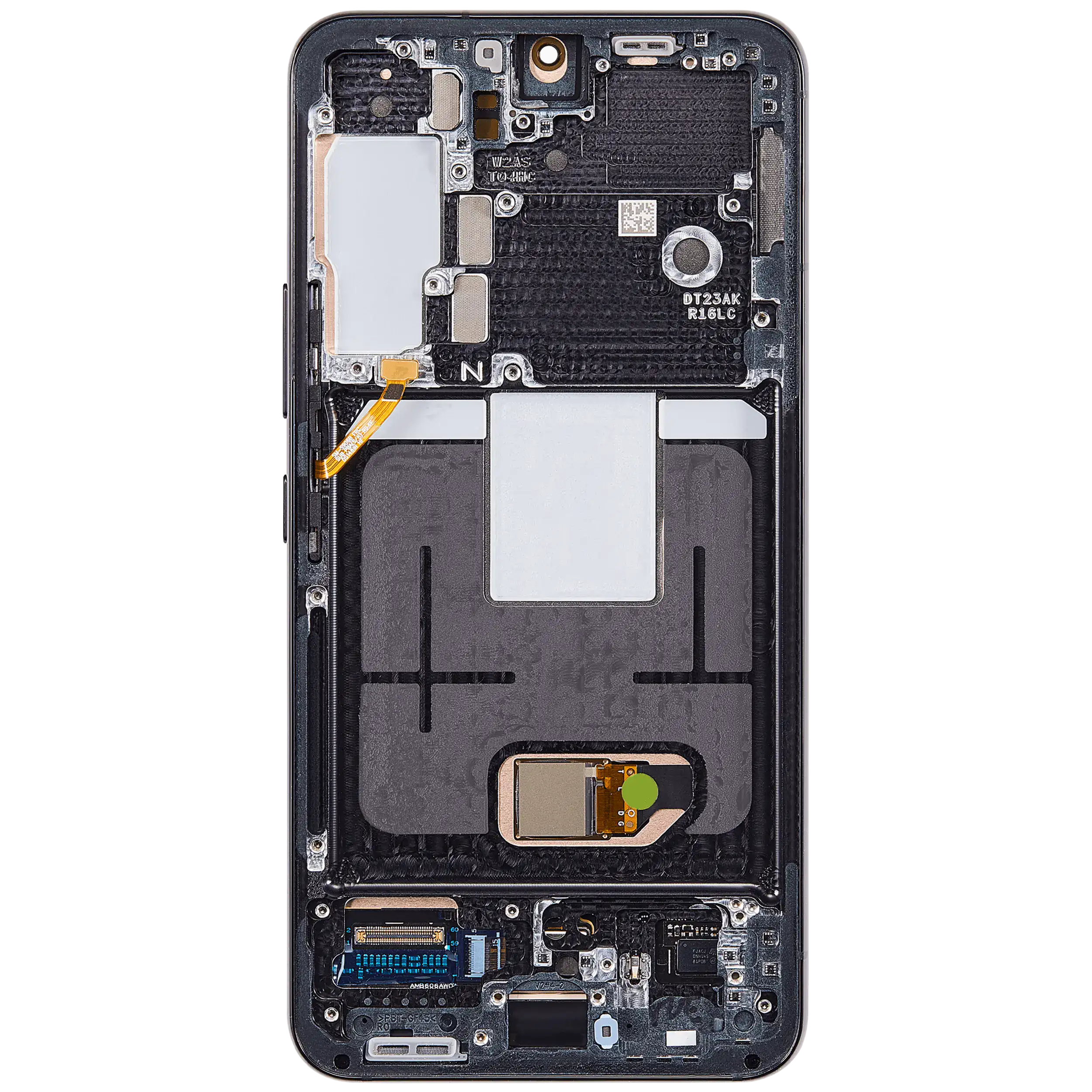 OLED Display mit Rahmen für Samsung Galaxy S22 5G (US & International Version) (professionell aufgearbeitet) (Phantom Black) – Bild 4