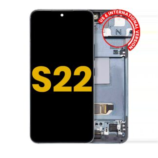 OLED Display mit Rahmen für Samsung Galaxy S22 5G (US & International Version) (professionell aufgearbeitet) (Green (Grün))