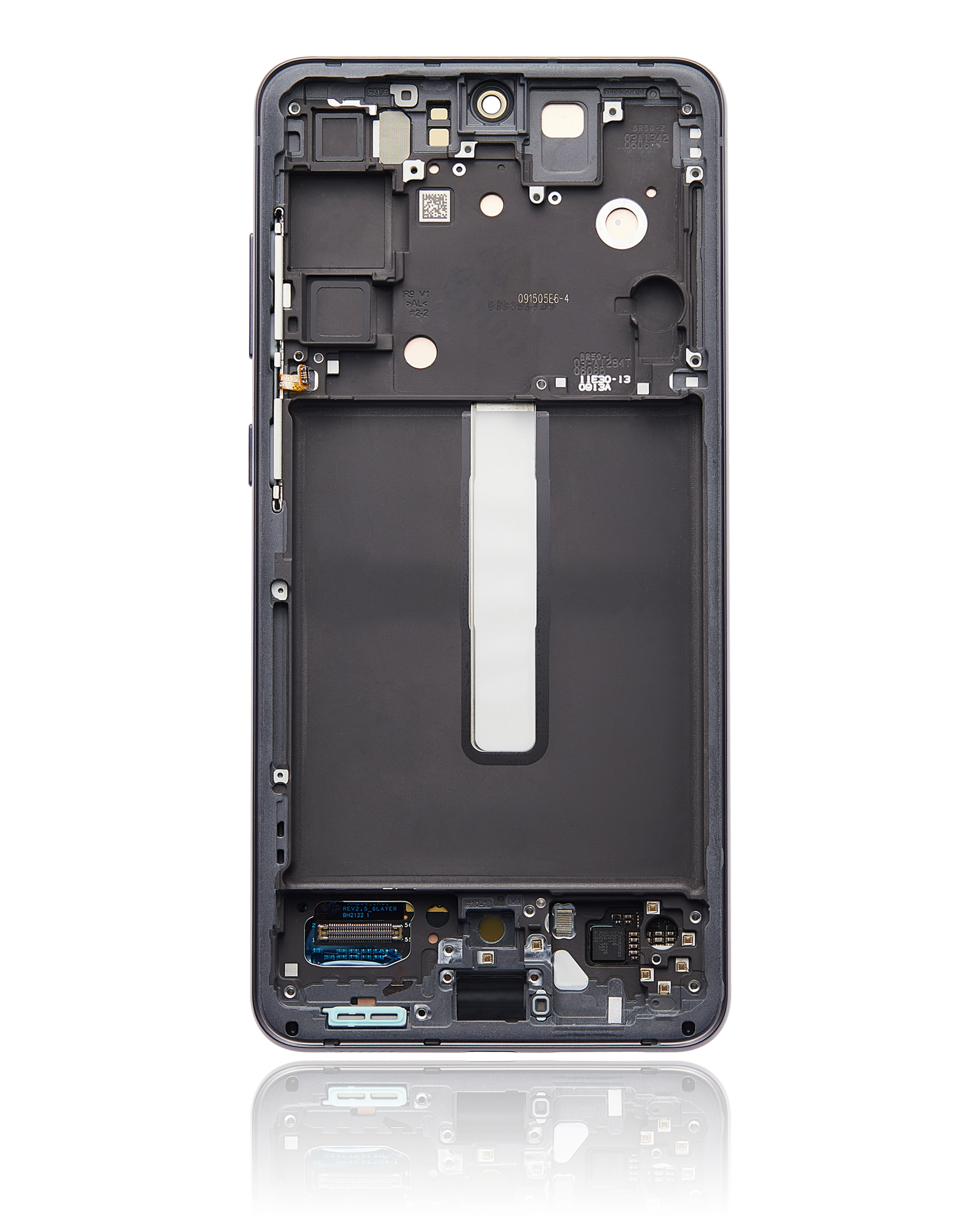 OLED Display mit Rahmen für Samsung Galaxy S21 FE 5G (US & International Version) (professionell aufgearbeitet) (Graphite) – Bild 4