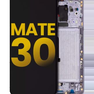 LCD Display mit Rahmen für Huawei Mate 30 (professionell aufgearbeitet) (Silver (Silber))