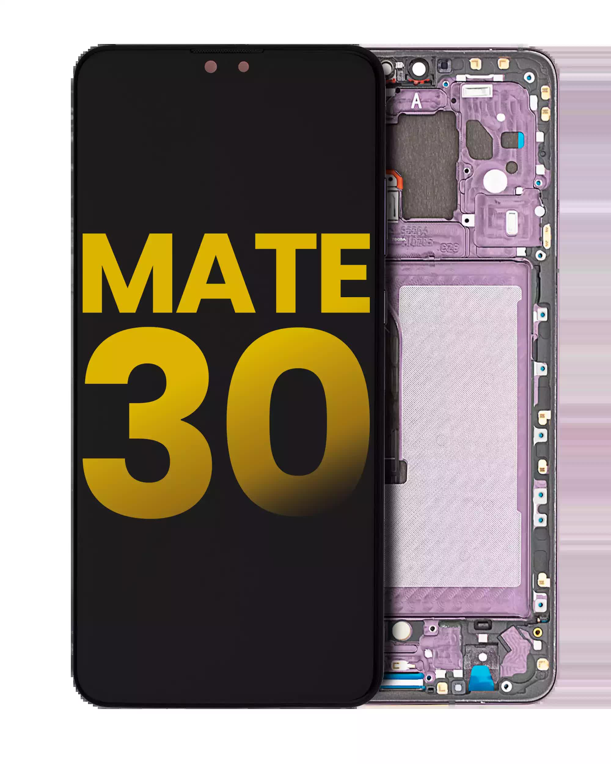 LCD Display mit Rahmen für Huawei Mate 30 (professionell aufgearbeitet) (Purple (Violett))