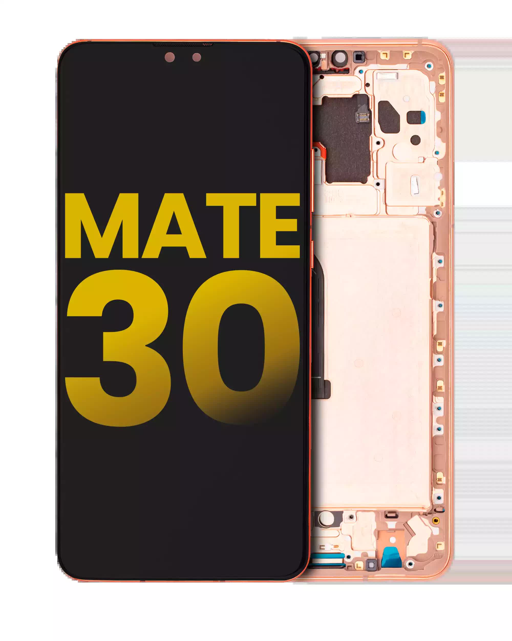 LCD Display mit Rahmen für Huawei Mate 30 (professionell aufgearbeitet) (Orange)