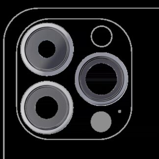 Rückkamera-Glas mit Halterung und Blende für iPhone 13 Pro / 13 Pro Max (Real Sapphire) (Premium) (Graphite)
