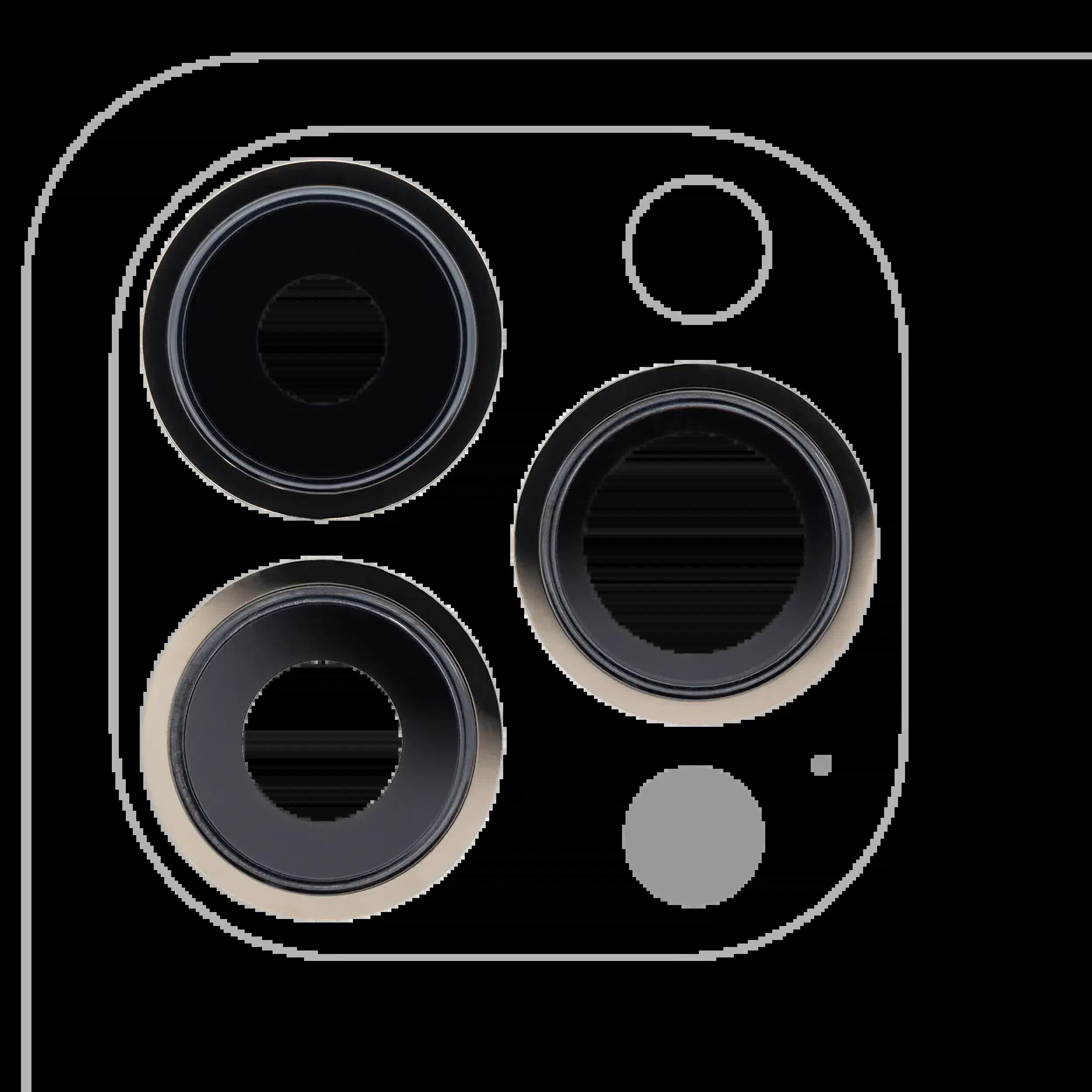 Rückkamera-Glas mit Halterung und Blende für iPhone 13 Pro / 13 Pro Max (Real Sapphire) (Premium) (Gold)