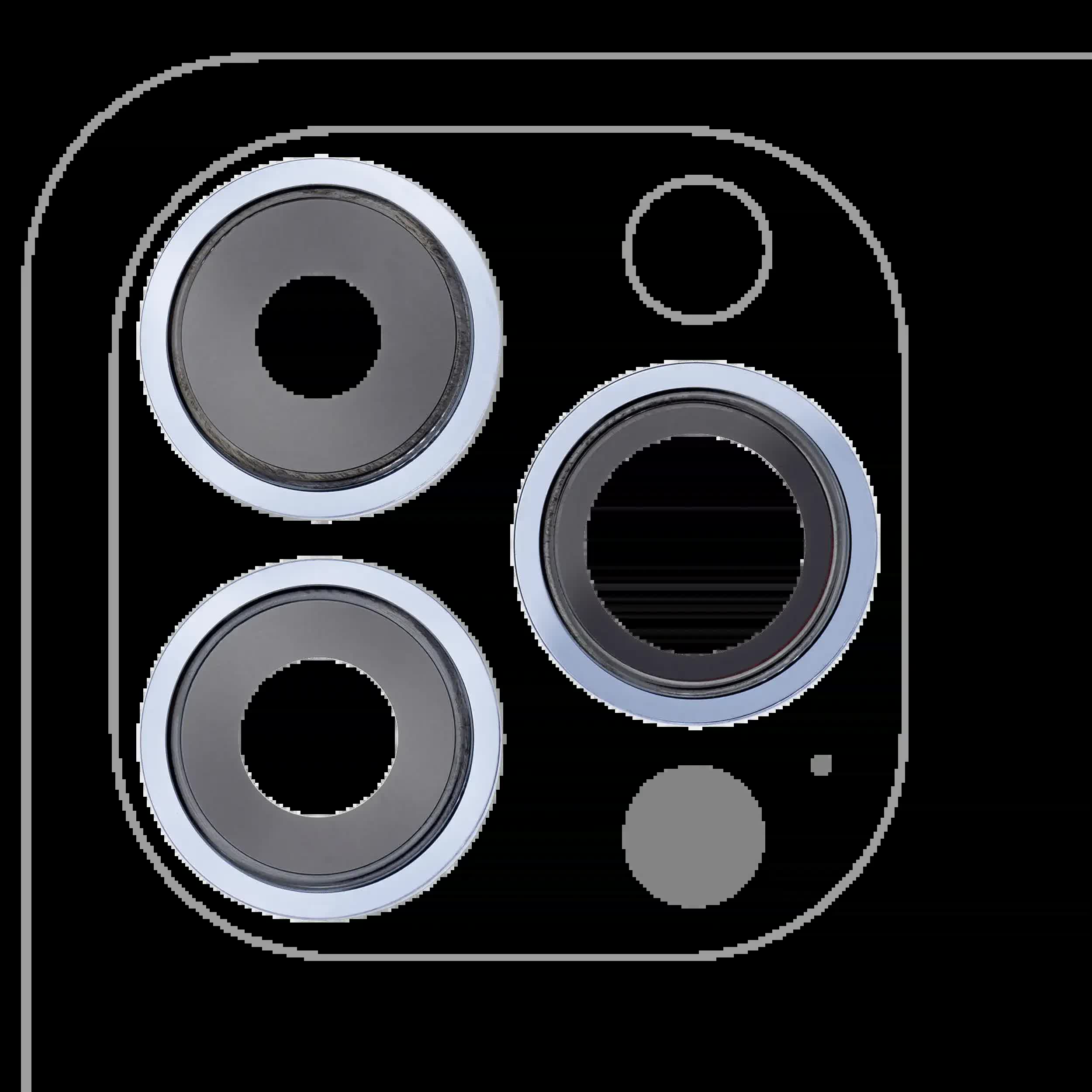 Rückkamera-Glas mit Halterung und Blende für iPhone 13 Pro / 13 Pro Max (Real Sapphire) (Premium) (Sierra Blue)