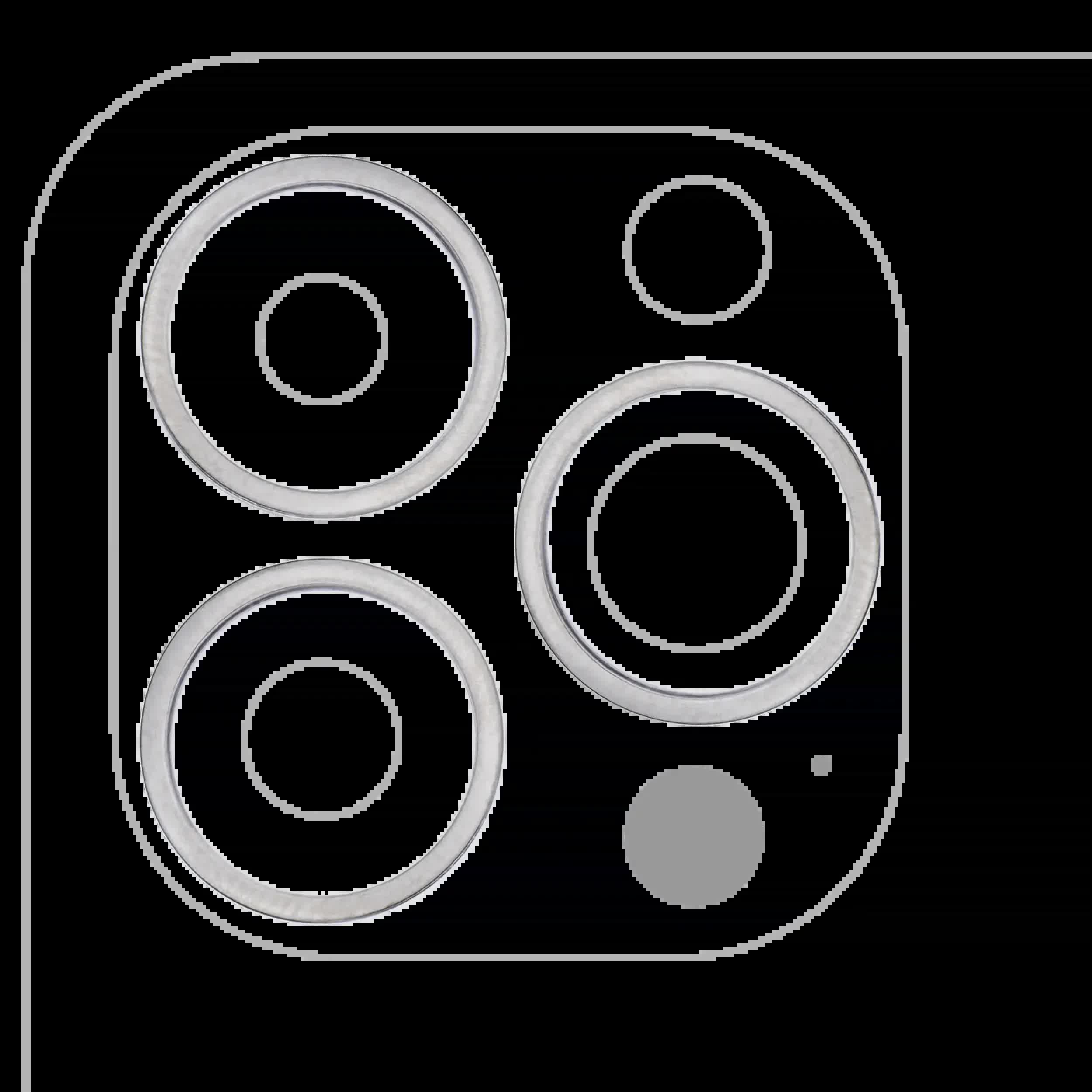 Rückkamera-Blendenring einzeln für iPhone 13 Pro / 13 Pro Max (Graphite) (3-teiliges Set)