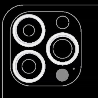 Rückkamera-Blendenring einzeln für iPhone 13 Pro / 13 Pro Max (Silver (Silber)) (3-teiliges Set)