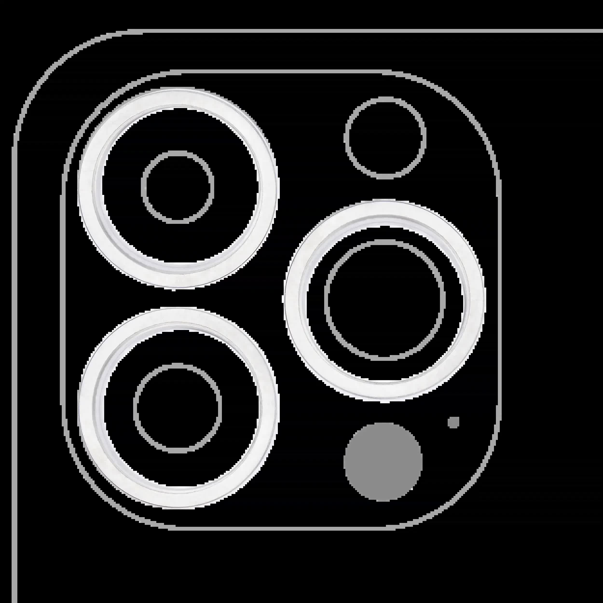Rückkamera-Blendenring einzeln für iPhone 13 Pro / 13 Pro Max (Silver (Silber)) (3-teiliges Set)