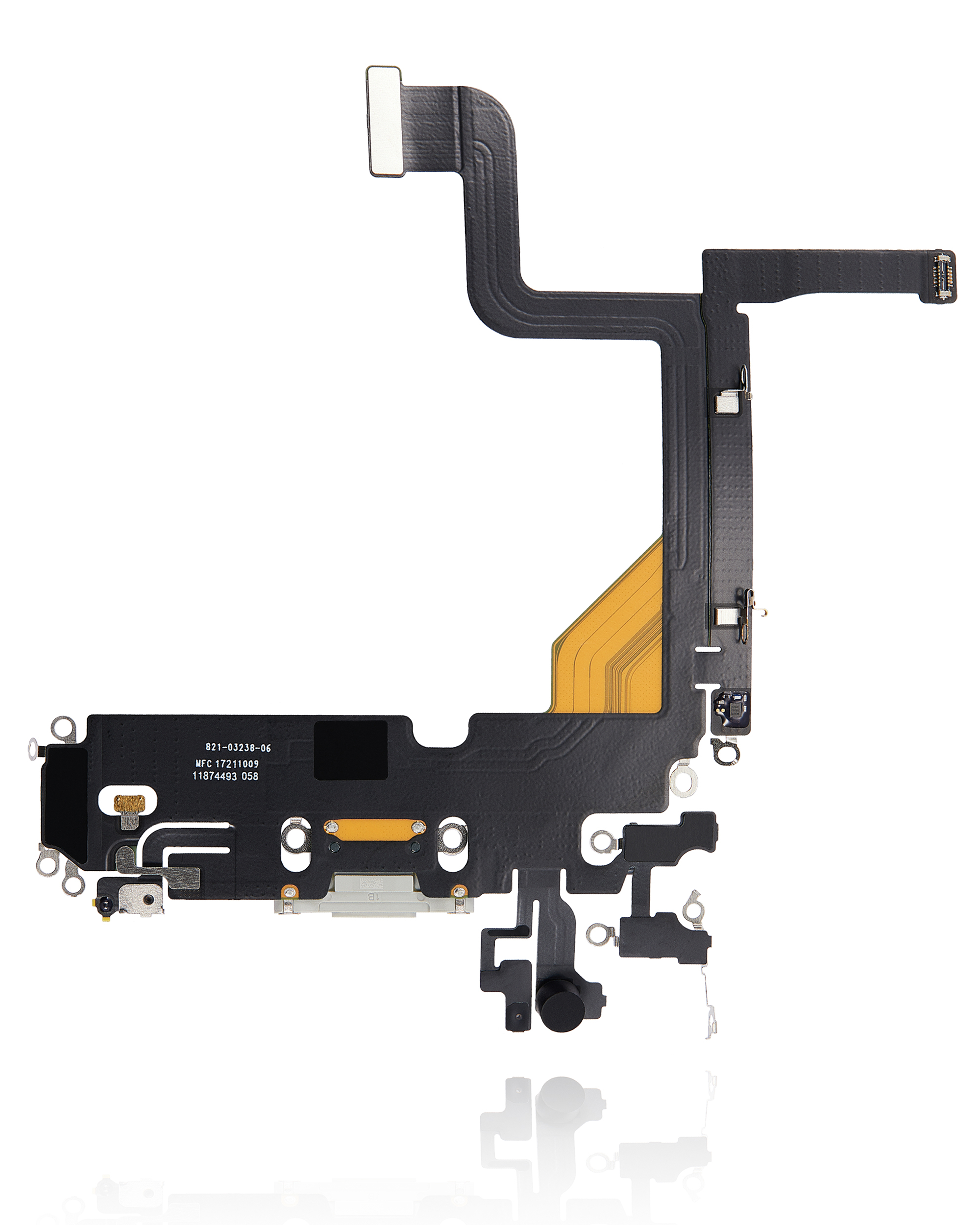 Ladebuchse Flexkabel für iPhone 13 Pro (ausgebautes Originalteil) (Silver (Silber)) – Bild 3
