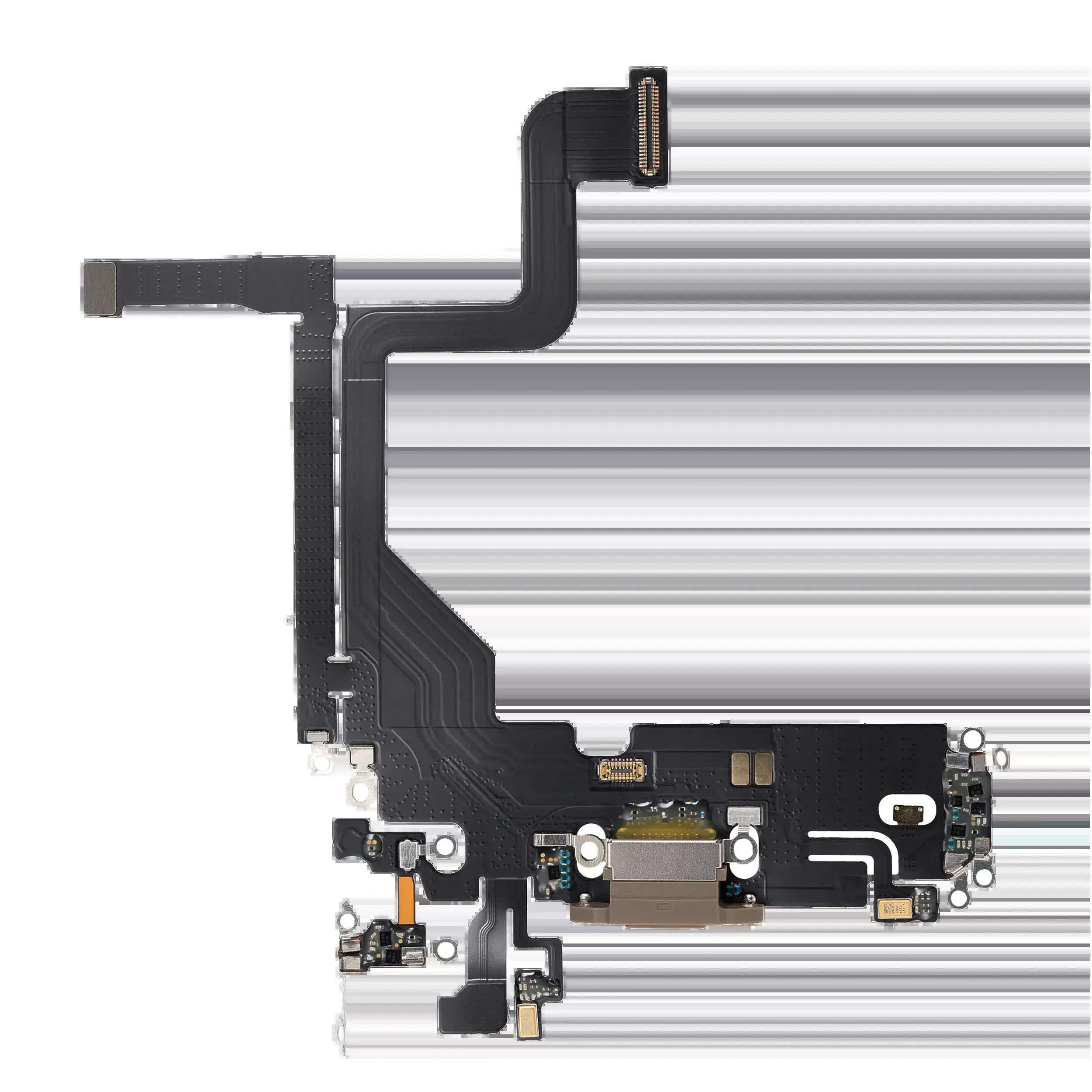 Ladebuchse Flexkabel für iPhone 13 Pro (Aftermarket Plus) (Gold)