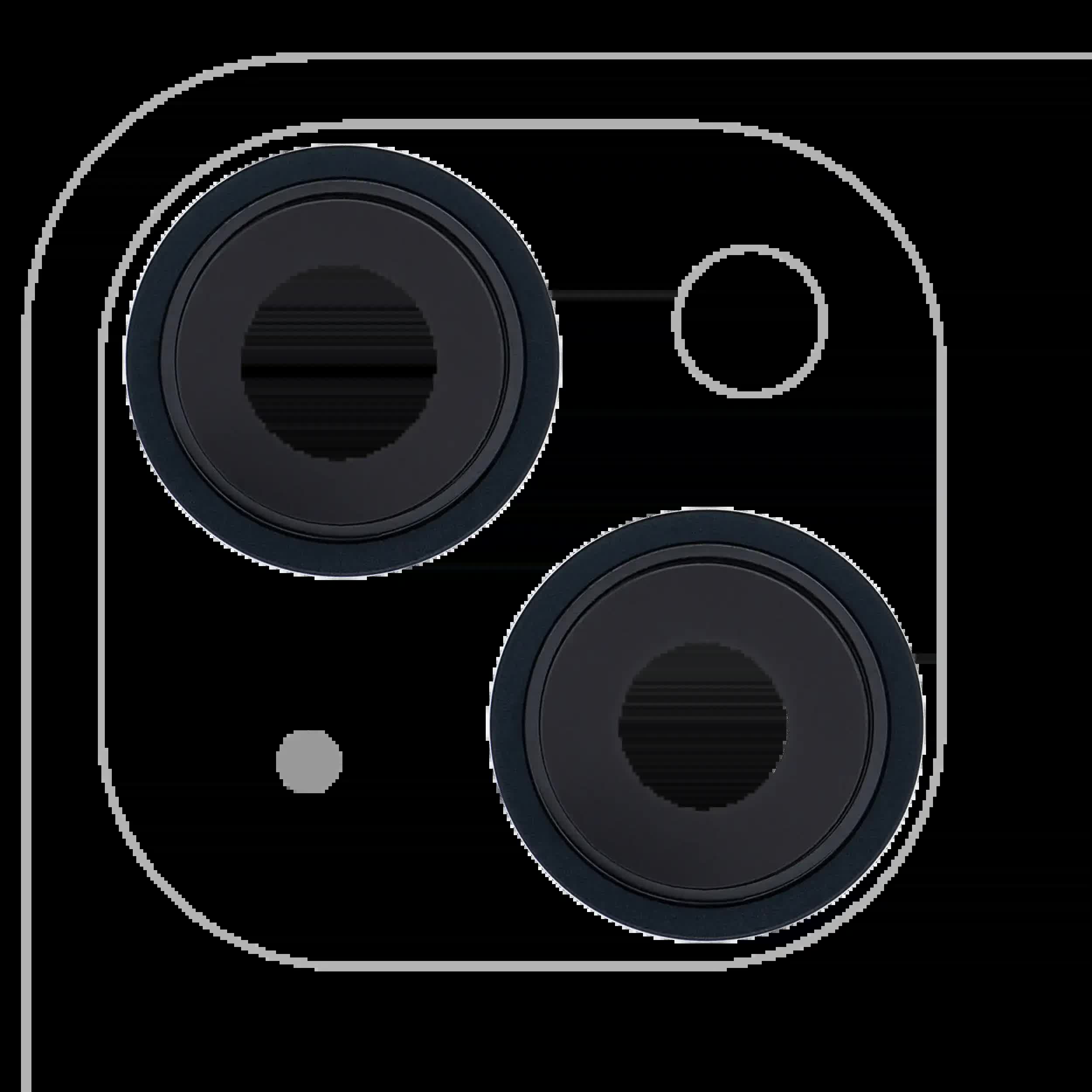 Rückkamera-Glas mit Halterung und Blende für iPhone 13 / 13 Mini (2-teiliges Set) (Real Sapphire) (Premium) (Midnight)