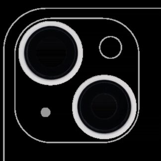 Rückkamera-Glas mit Halterung und Blende für iPhone 13 / 13 Mini (2-teiliges Set) (Real Sapphire) (Premium) (Starlight)