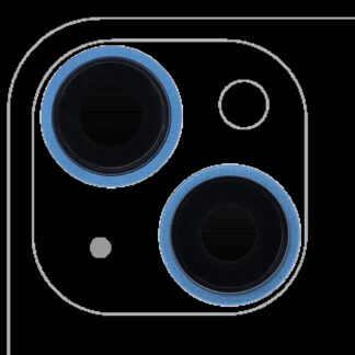 Rückkamera-Glas mit Halterung und Blende für iPhone 13 / 13 Mini (2-teiliges Set) (Real Sapphire) (Premium) (Blue (Blau))