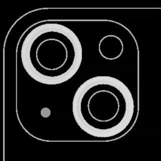Rückkamera-Blendenring einzeln für iPhone 13 / 13 Mini (Starlight) (2-teiliges Set)