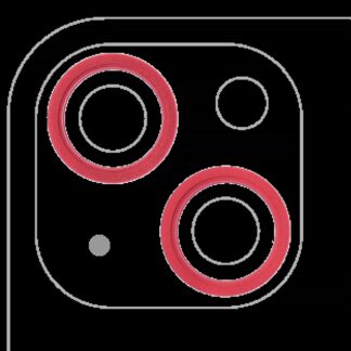 Rückkamera-Blendenring einzeln für iPhone 13 / 13 Mini (Red (Rot)) (2-teiliges Set)
