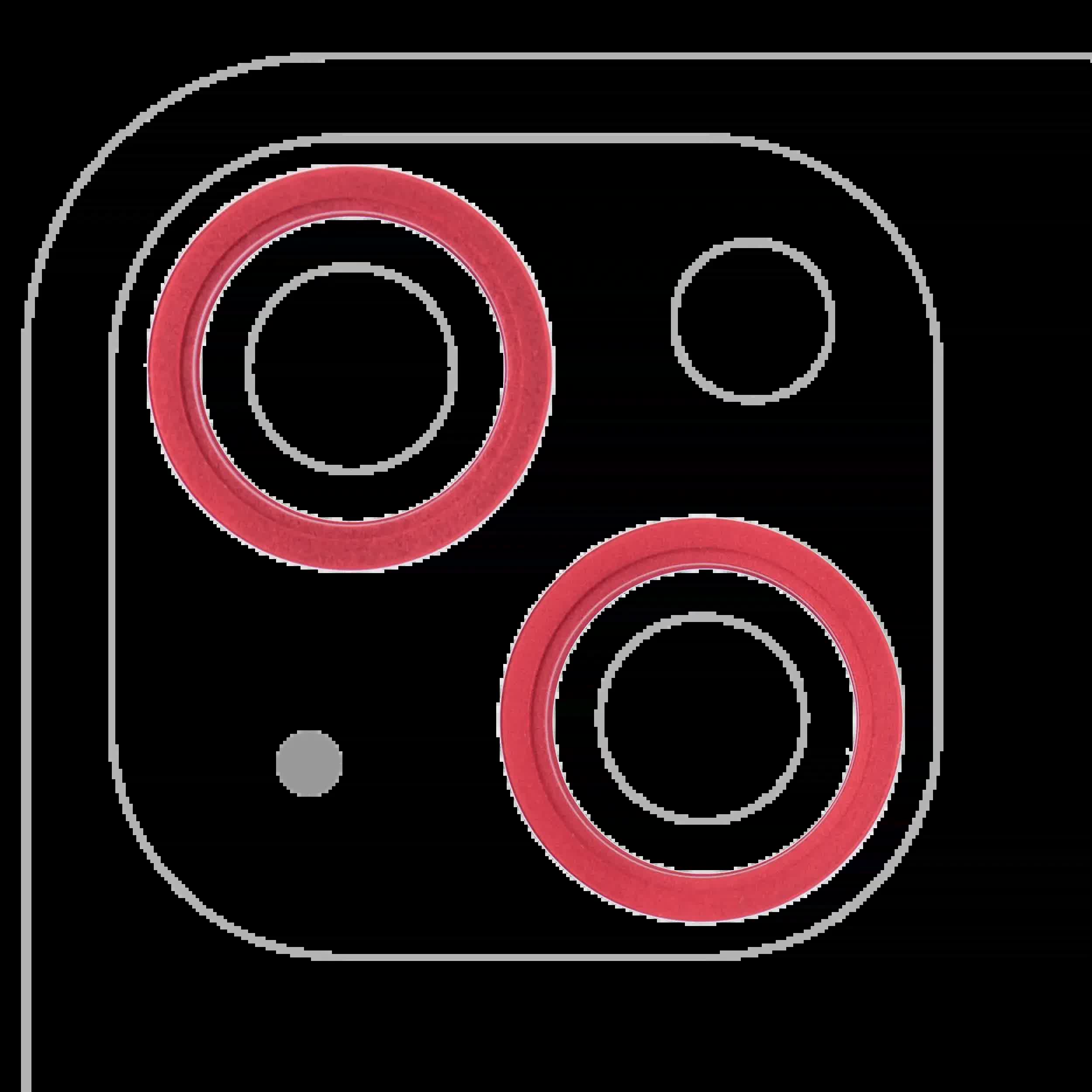 Rückkamera-Blendenring einzeln für iPhone 13 / 13 Mini (Red (Rot)) (2-teiliges Set)