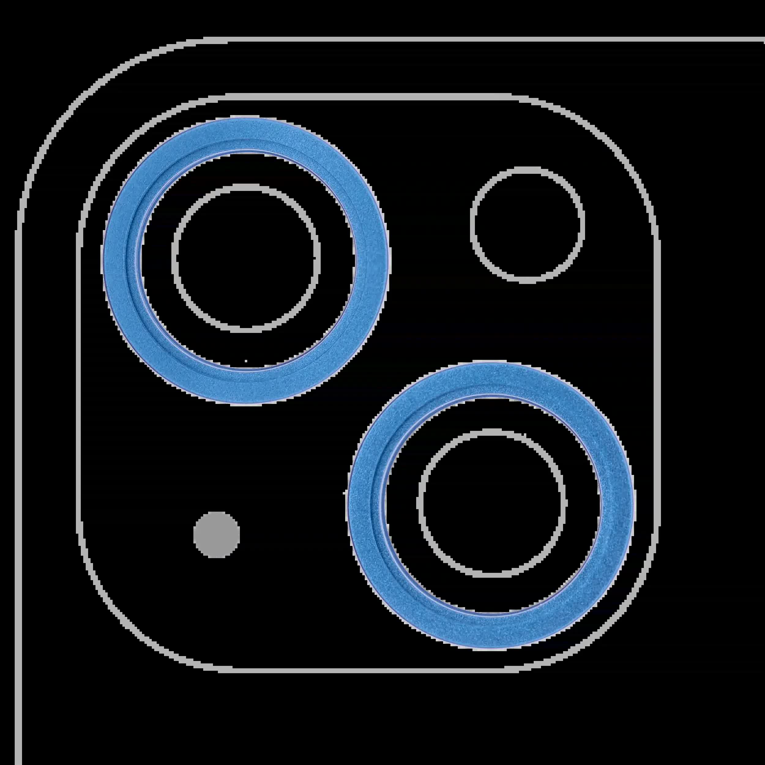 Rückkamera-Blendenring einzeln für iPhone 13 / 13 Mini (Blue (Blau)) (2-teiliges Set)