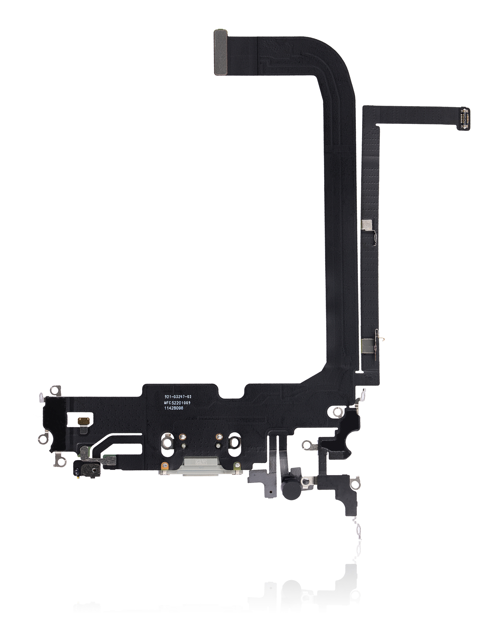 Ladebuchse Flexkabel für iPhone 13 Pro Max (ausgebautes Originalteil) (Silver (Silber)) – Bild 3