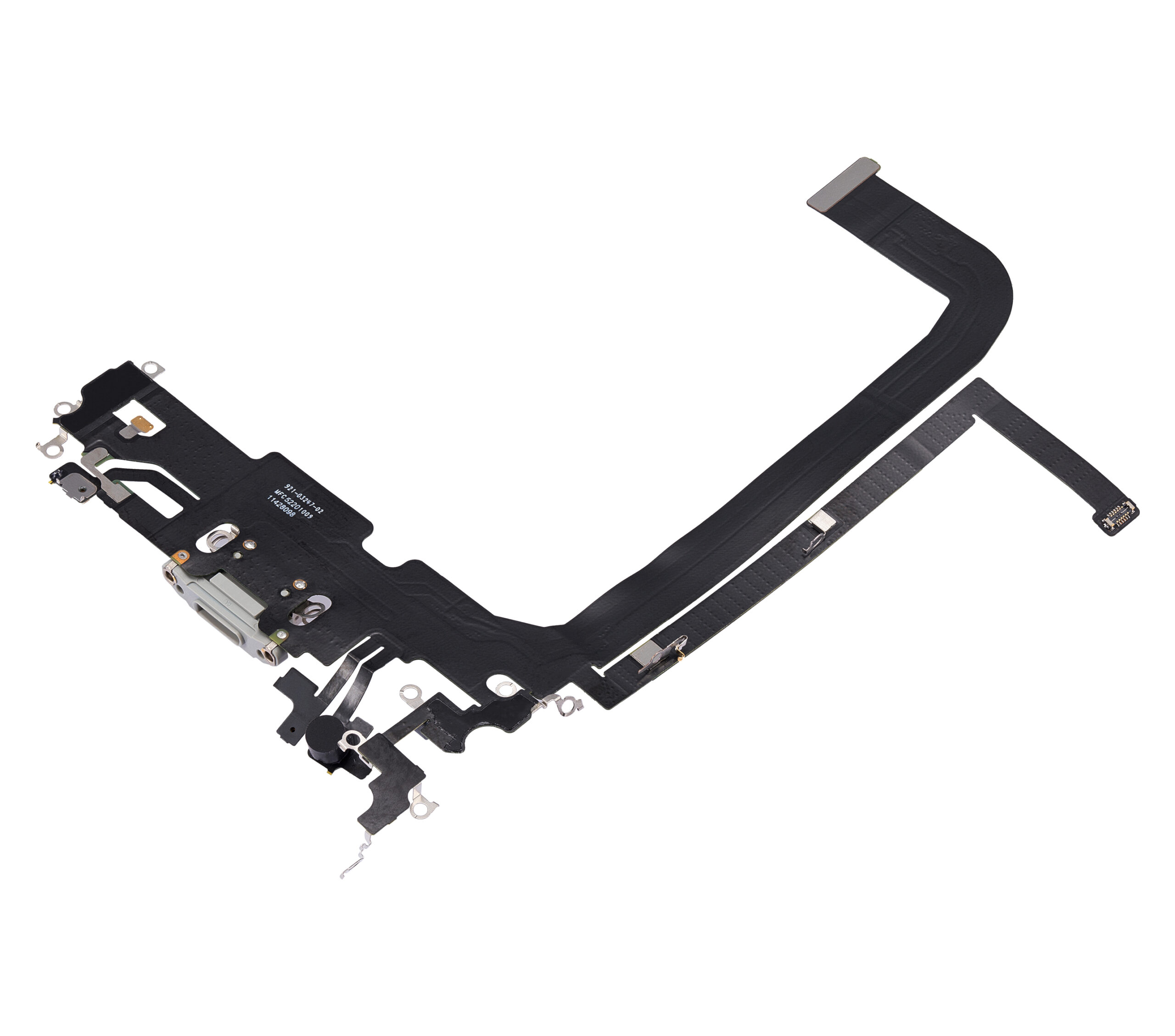 Ladebuchse Flexkabel für iPhone 13 Pro Max (ausgebautes Originalteil) (Silver (Silber)) – Bild 4