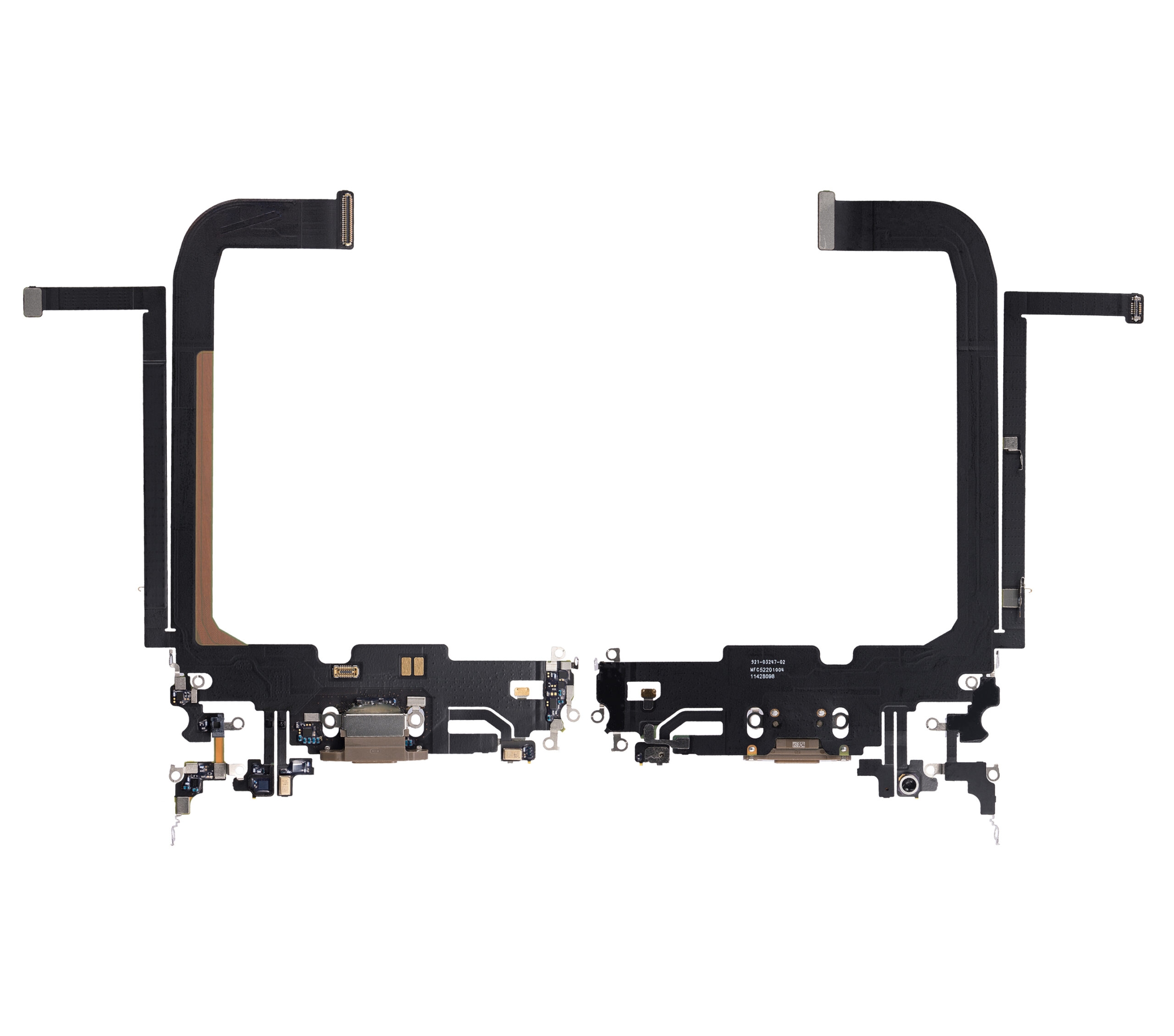 Ladebuchse Flexkabel für iPhone 13 Pro Max (ausgebautes Originalteil) (Gold) – Bild 2