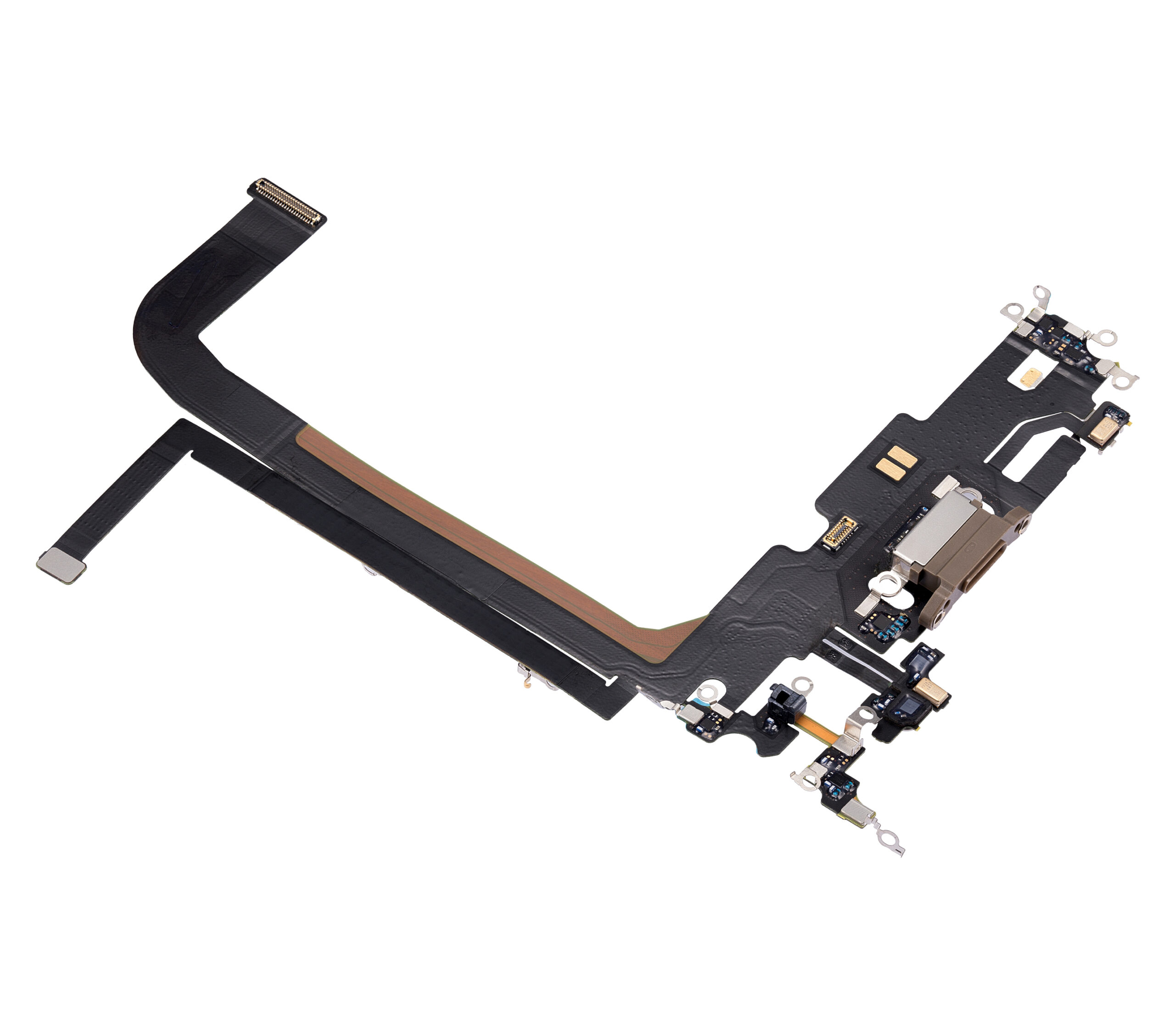 Ladebuchse Flexkabel für iPhone 13 Pro Max (ausgebautes Originalteil) (Gold) – Bild 4