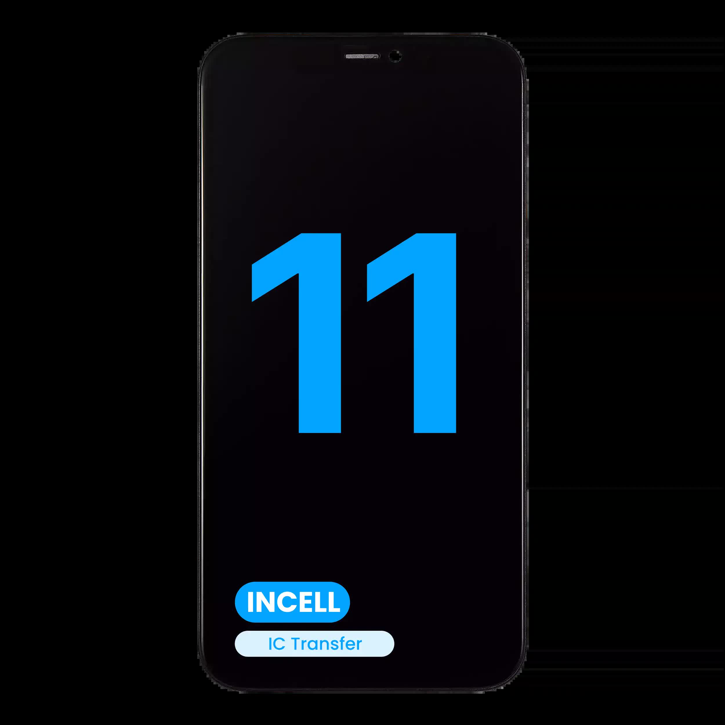 LCD Display mit Stahlplatte vormontiert für iPhone 11 (Aftermarket / Incell)