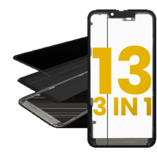 3 in 1 (Glas mit OCA vormontiert + Rahmen) für iPhone 13 (OCA Master)